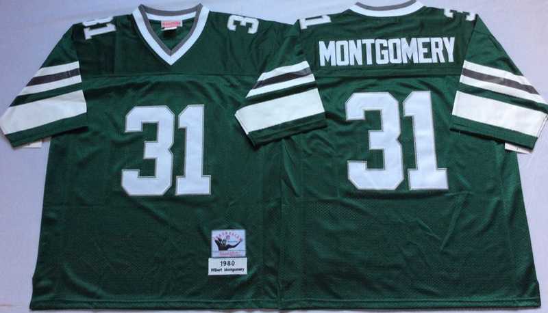 Eagles 31 Wilbert Montgomery Green M&N Throwback Jersey->nfl m&n throwback->NFL Jersey